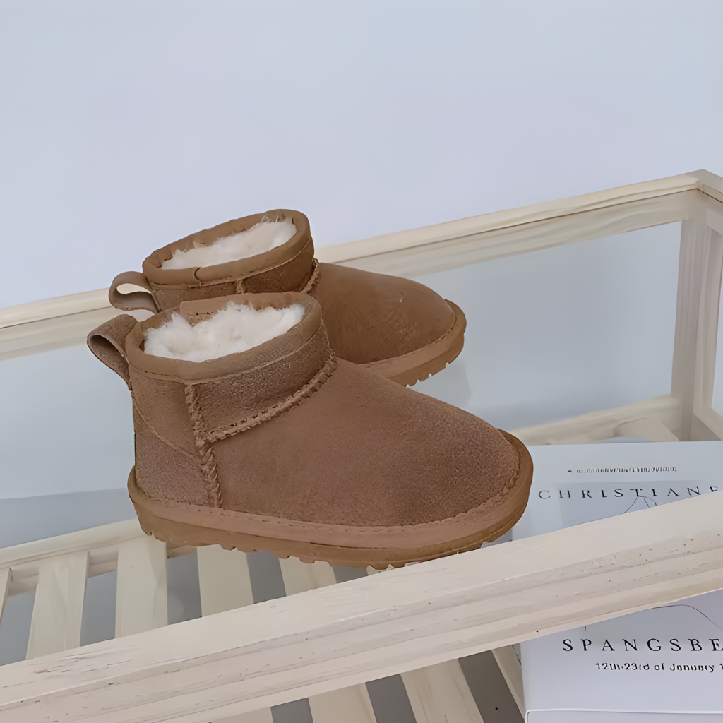 Kinder Winter Hausschuhe Warm Gefüttert Stiefeletten Komfort