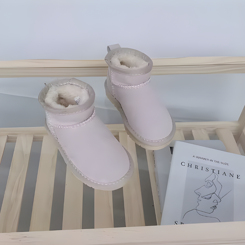 Kinder Winter Hausschuhe Warm Gefüttert Stiefeletten Komfort