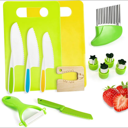 Kindermesser Küchen Set Schneidebrett Schäler Kochspielzeug