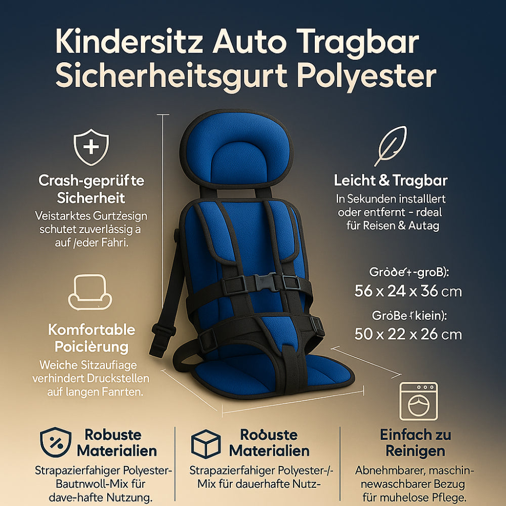 Kindersitz Auto Tragbar Sicherheitsgurt Polyester