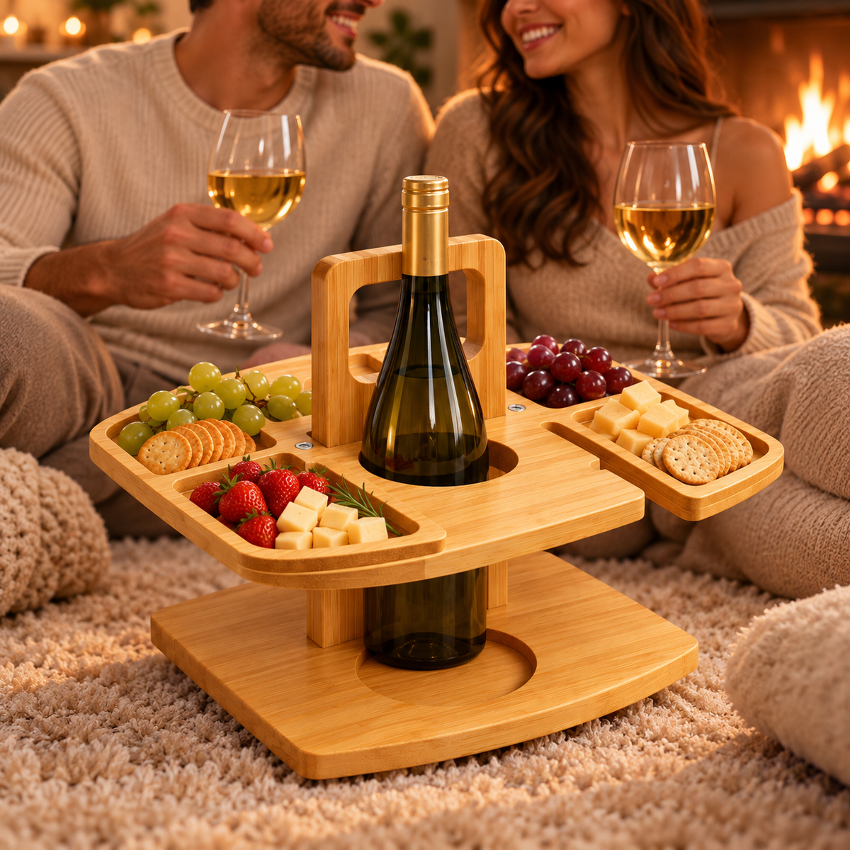 Klappbarer Weintisch Für Picknick Tragbar Und Vielseitig