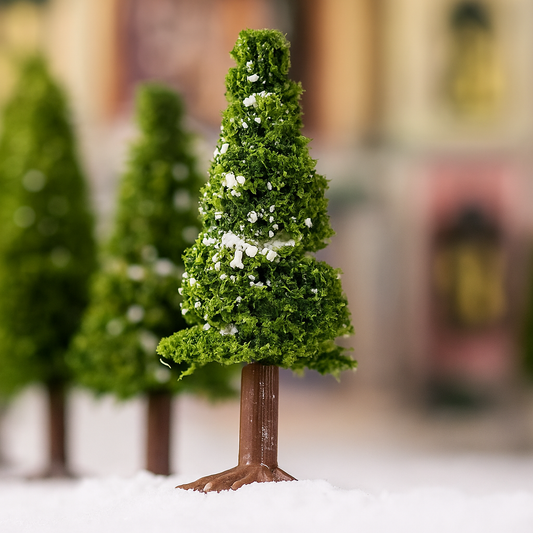 Kleine Weihnachtsbäume Set Tischdekoration Kunststoff Flocked