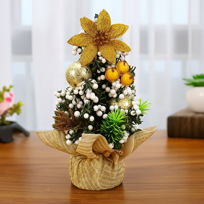 Kleiner Weihnachtsbaum Dekoration Tisch Fenster