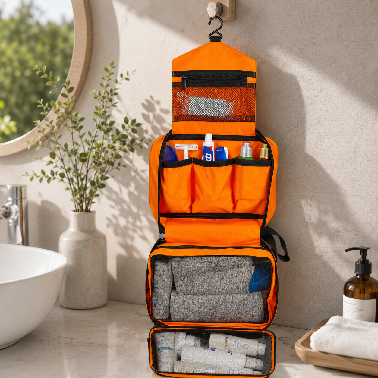 Kosmetiktasche Kulturtasche Reise Organizer Hängend Wasserdicht