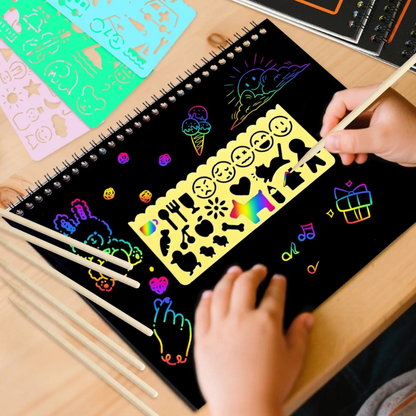 Kratzpapier Bastelset Kinder Regenbogen Kunst Kreativspielzeug