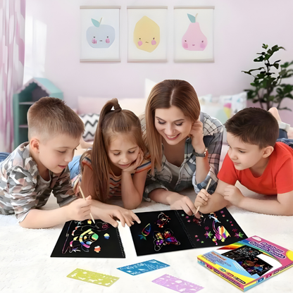 Kratzpapier Bastelset Kinder Regenbogen Kunst Kreativspielzeug