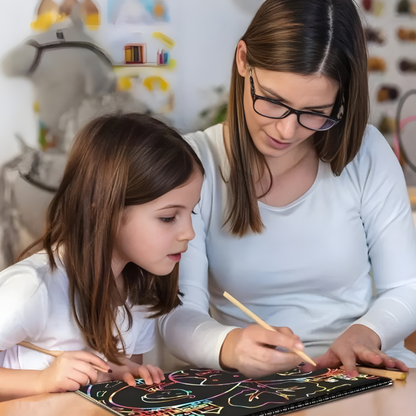 Kratzpapier Bastelset Kinder Regenbogen Kunst Kreativspielzeug