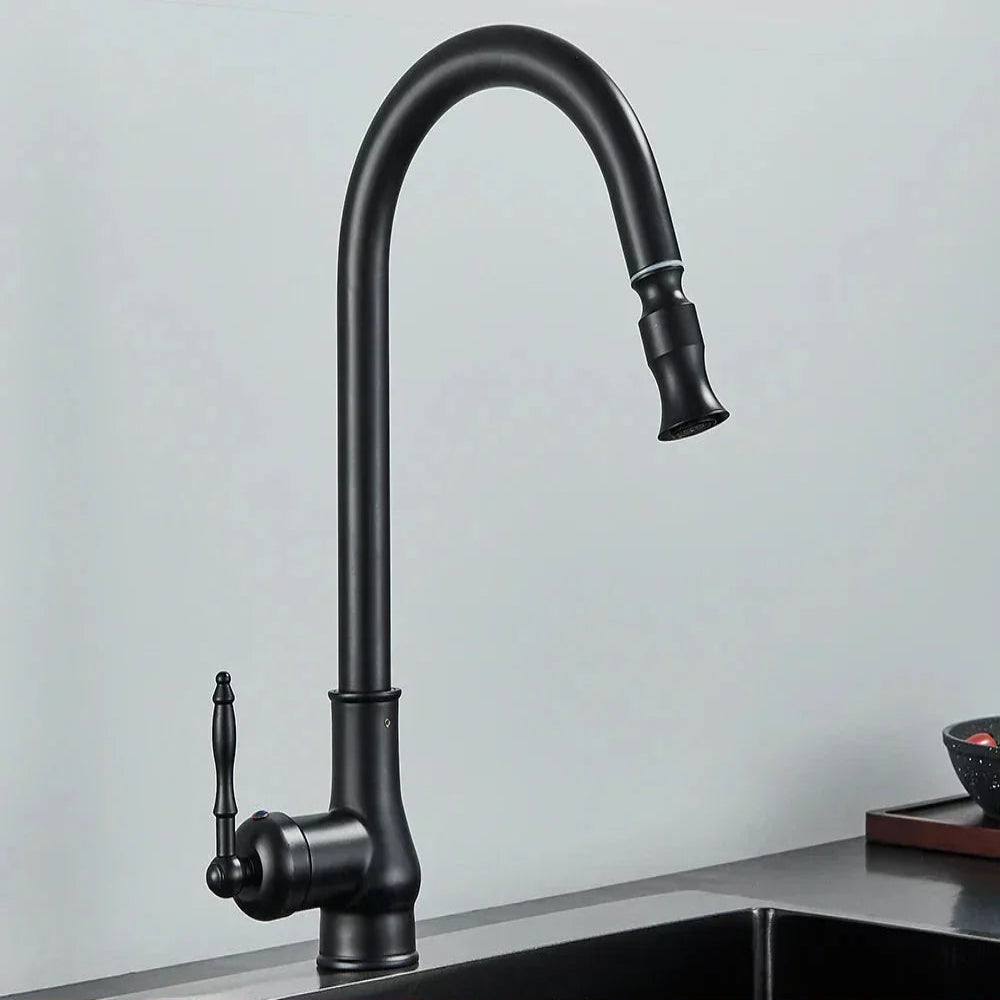 Küchenarmatur Antiker Messing Wasserhahn Vintage Design Schwenkbar 5