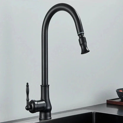 Küchenarmatur Antiker Messing Wasserhahn Vintage Design Schwenkbar 5