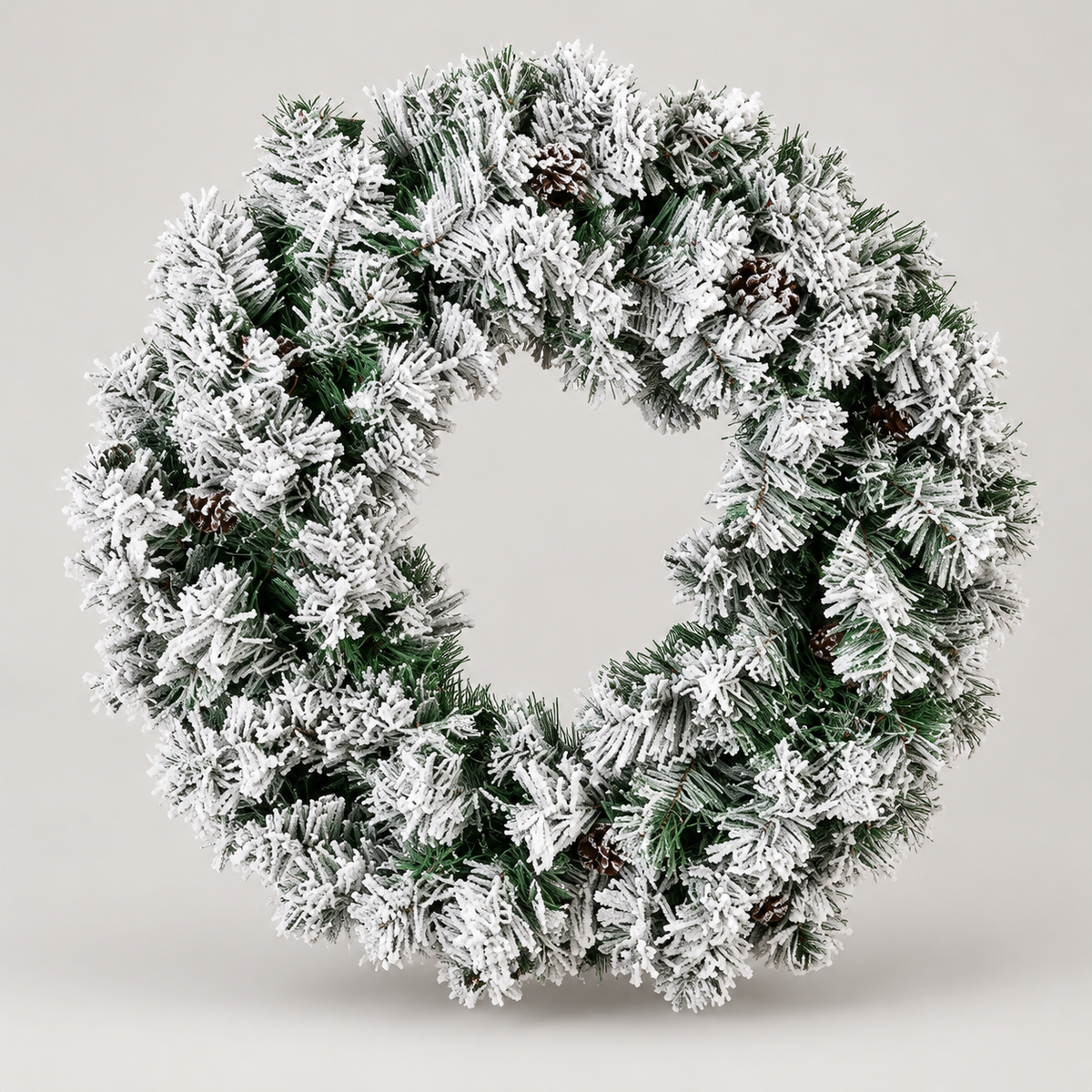 Kunststoff Weihnachtskranz Flocken Wohnzimmer Festlich