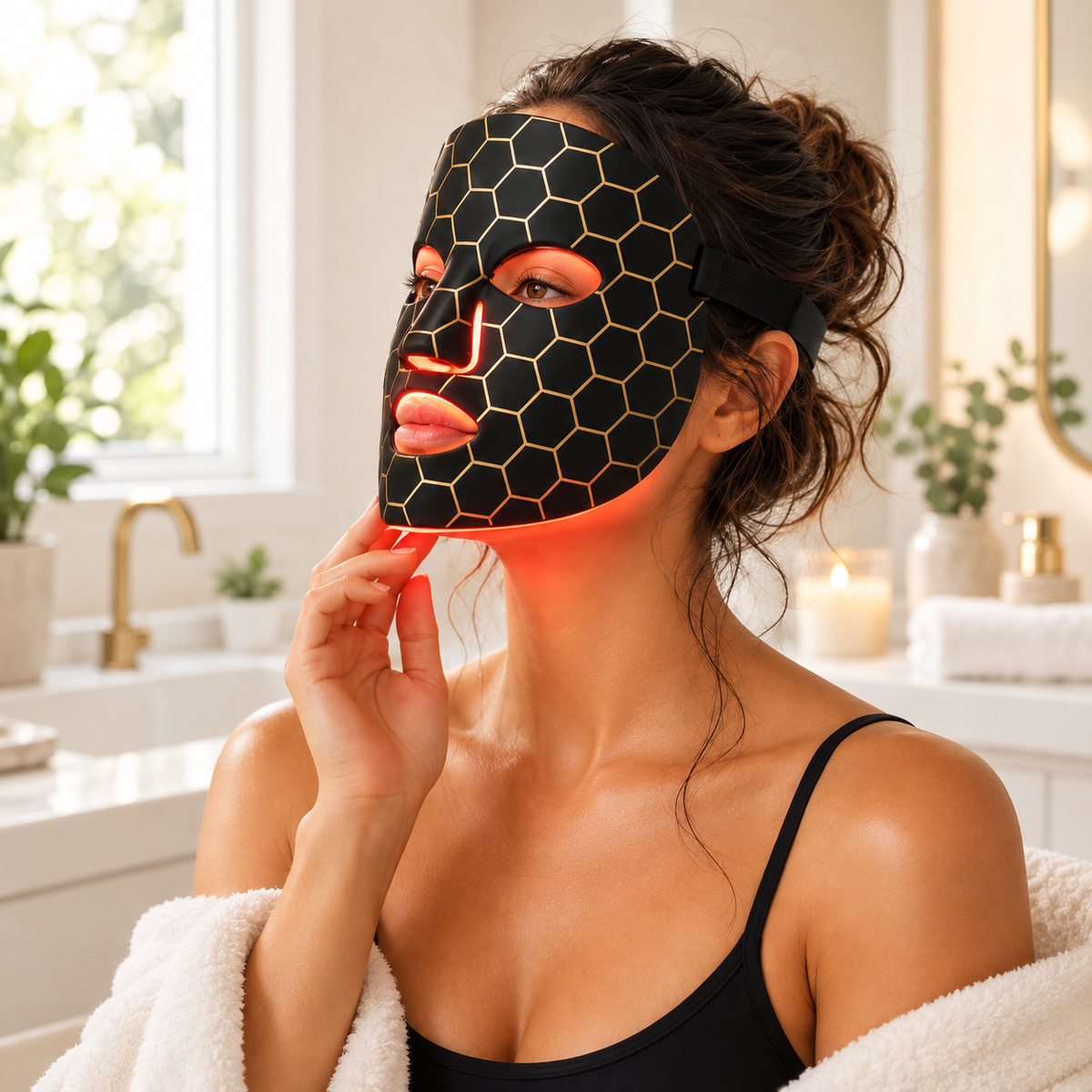 LED Gesichtsmaske Für Hautpflege Anti Aging Behandlung
