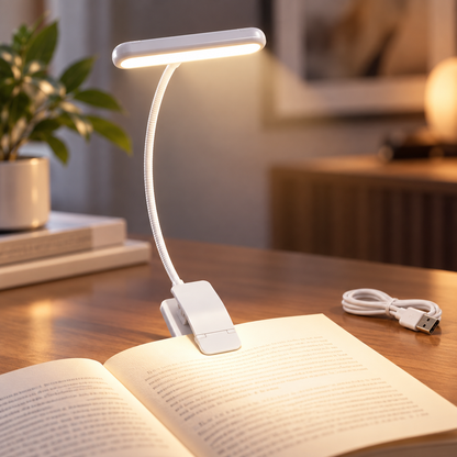 LED Leselampe Mit Clip Dimmbare USB Flexibel Und Tragbar