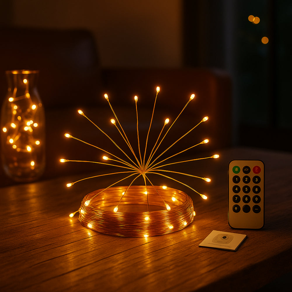 LED Lichterkette Kupferdraht Warmweiß