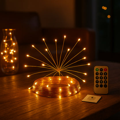 LED Lichterkette Kupferdraht Warmweiß