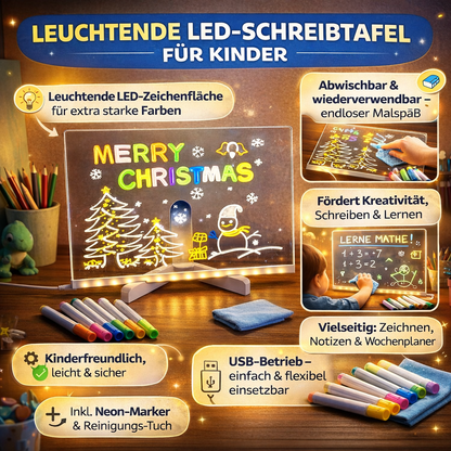 LED Schreibtafel Kinder Leuchtendes Zeichenbrett