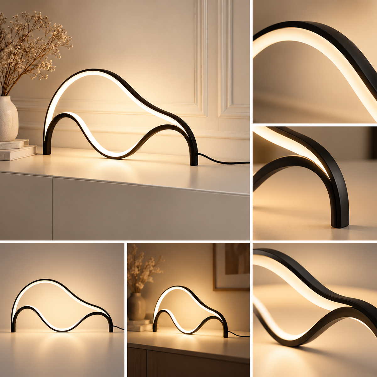 LED Tischleuchte Moderne Tischlampe Für Sideboard Warmweiß