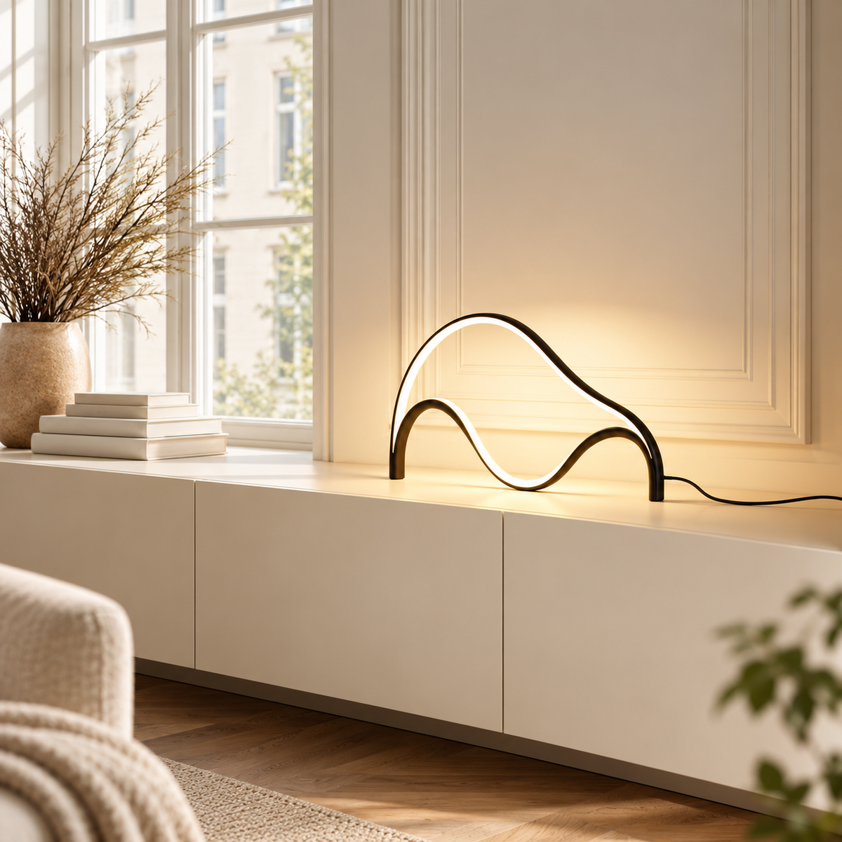 LED Tischleuchte Moderne Tischlampe Für Sideboard Warmweiß