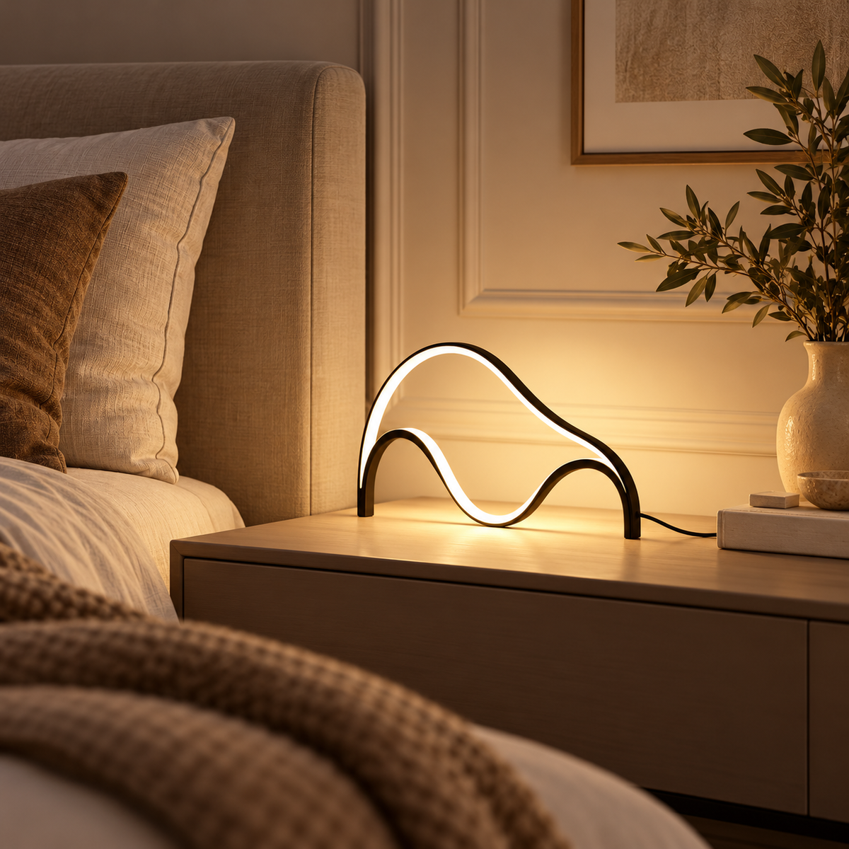 LED Tischleuchte Moderne Tischlampe Für Sideboard Warmweiß