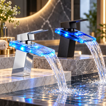 LED Wasserhahn Mit Temperaturanzeige Wasserfall Heimgebrauch