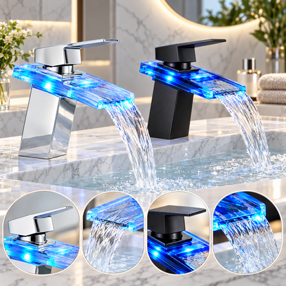 LED Wasserhahn Mit Temperaturanzeige Wasserfall Heimgebrauch