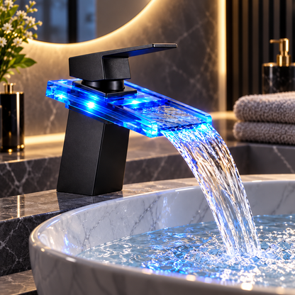 LED Wasserhahn Mit Temperaturanzeige Wasserfall Heimgebrauch
