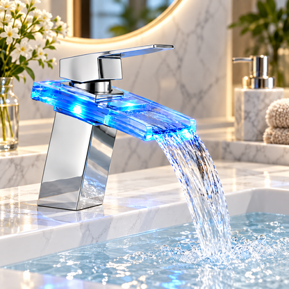 LED Wasserhahn Mit Temperaturanzeige Wasserfall Heimgebrauch