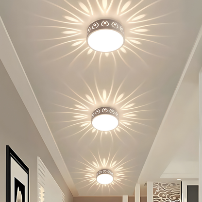 LED Deckenleuchte Modern Rund Kristall Design Wohnraum Beleuchtung