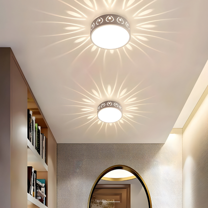 LED Deckenleuchte Modern Rund Kristall Design Wohnraum Beleuchtung