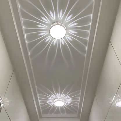 LED Deckenleuchte Modern Rund Kristall Design Wohnraum Beleuchtung