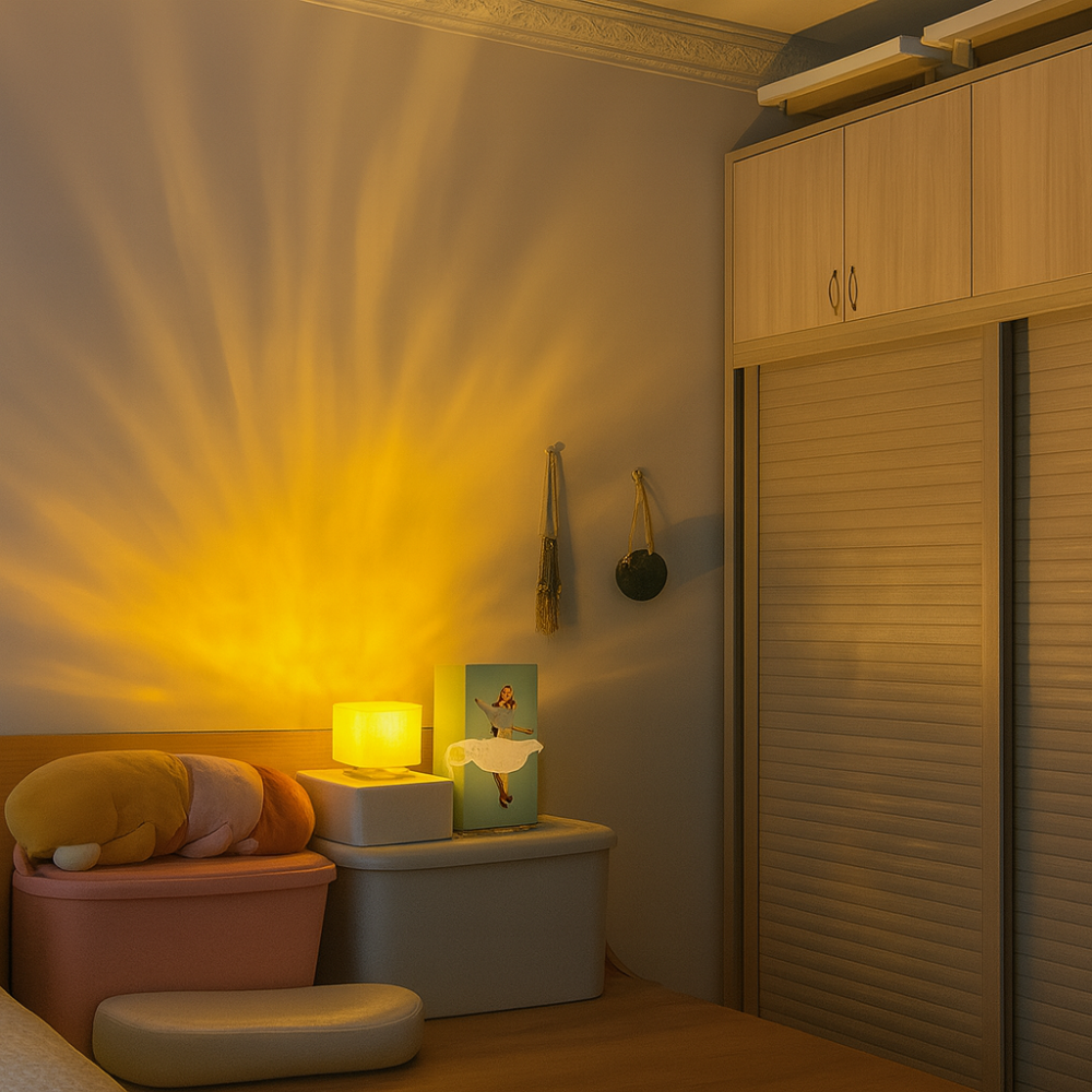 LED Lampe Ozean Effekt Projektor Acryl Deko Lichtwürfel