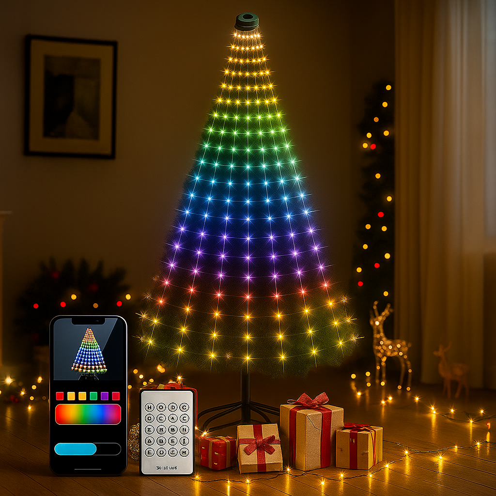 LED Lichterkette Weihnachten Smart App Steuerung Innen Außen Licht
