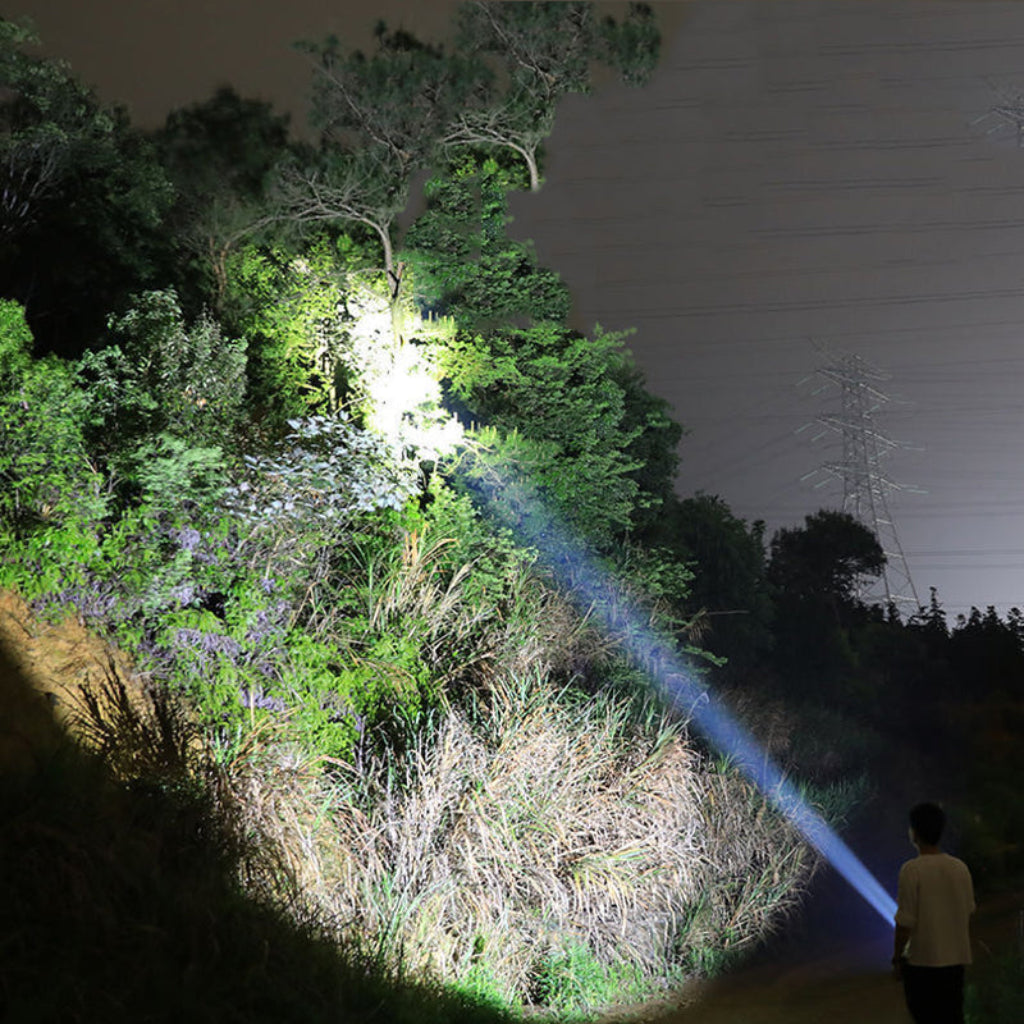 Torcia LED ricaricabile lampada da mano outdoor in alluminio