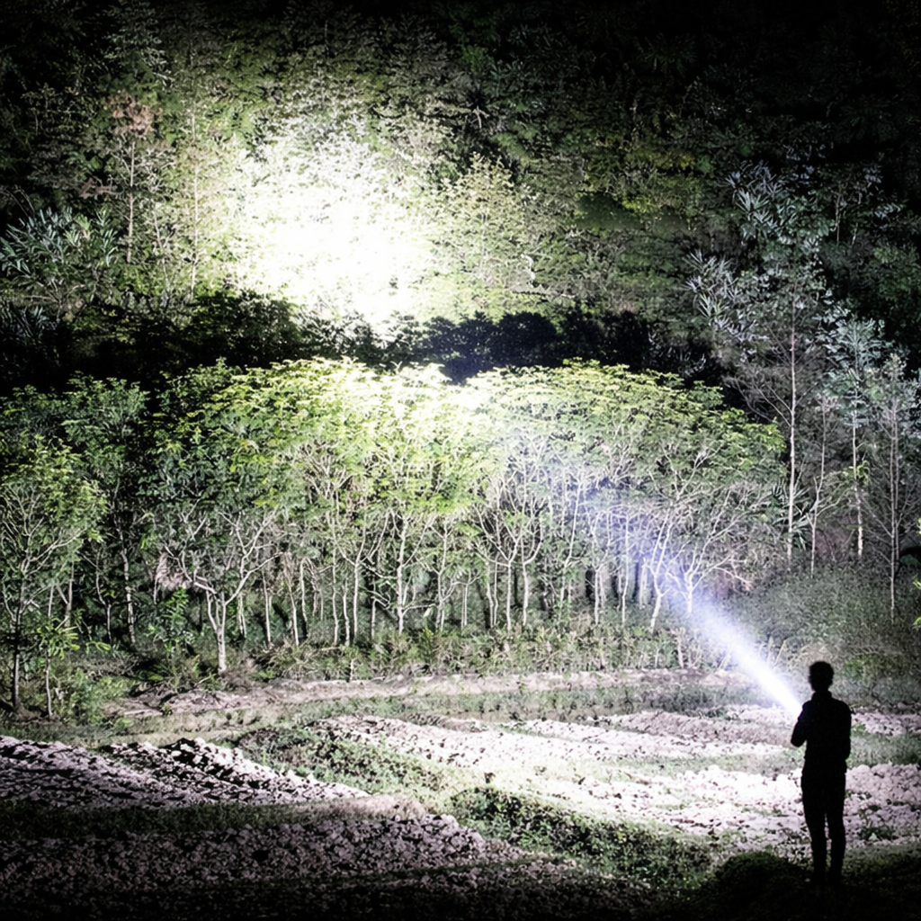 Torcia LED ricaricabile lampada da mano outdoor in alluminio