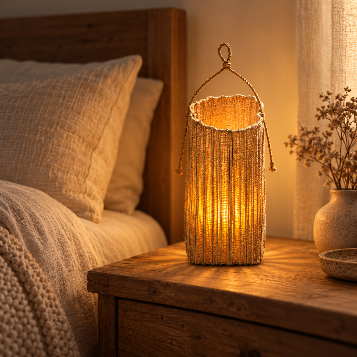 Laterne Handgefertigte Flammenlose Warmes Licht