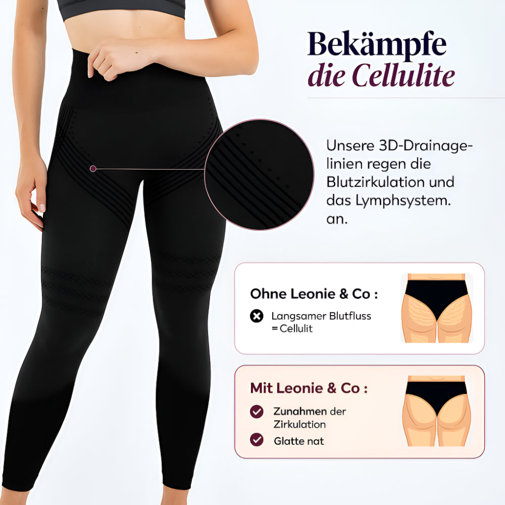 Leggings Damen Shaping Anti Cellulite 3D Kompression