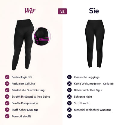 Leggings Damen Shaping Anti Cellulite 3D Kompression