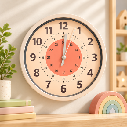 Lehrreiche Wanduhr Für Kinder Bunt Lernuhr Selbstlernen