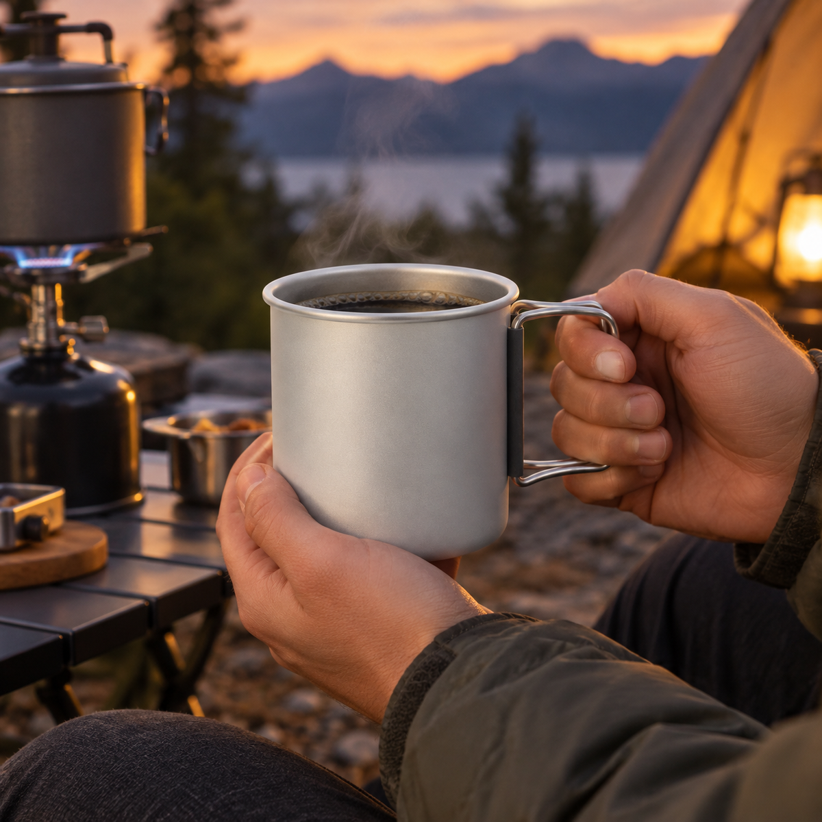 Leichte Aluminiummugg Für Camping Ultraleicht Und Haltbar