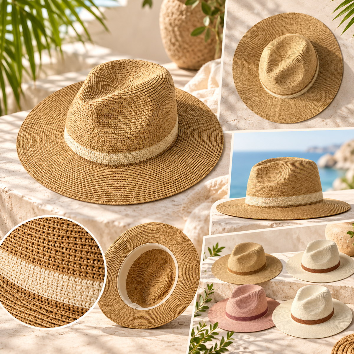 Leichter Panama Hut Sonnenhut Für Frauen Sommeraccessoire