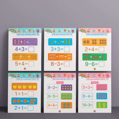 Lernheft Kinder Abwischbar Wiederverwendbar Schreiben Zahlen Üben