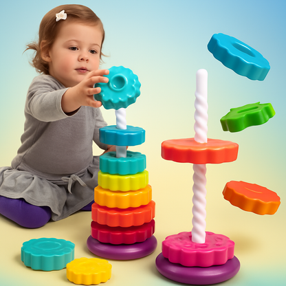 Lernspielzeug Bunt Stapelbare Ringe Kunststoff