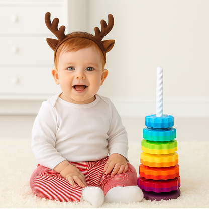 Lernspielzeug Bunt Stapelbare Ringe Kunststoff