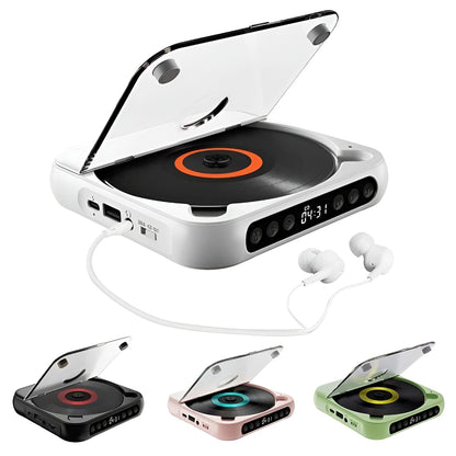 Lettore CD Bluetooth Portatile HiFi Lettore Musicale Ricaricabile
