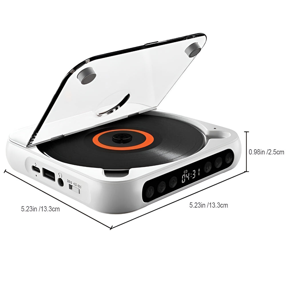 Lettore CD Bluetooth Portatile HiFi Lettore Musicale Ricaricabile
