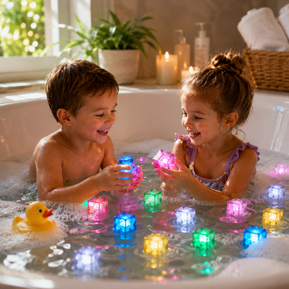Cubos de baño luminosos Juguete de baño colorido