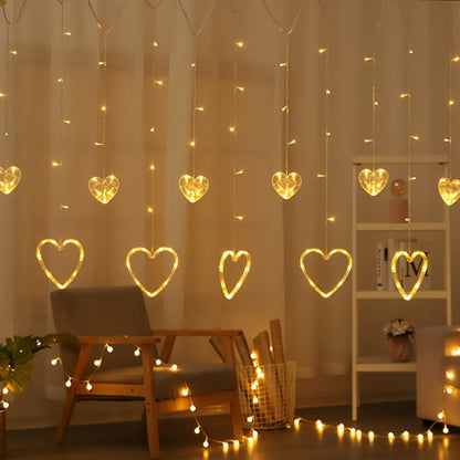 Lichterkette Herz LED Batterie Wanddekoration Valentinstag
