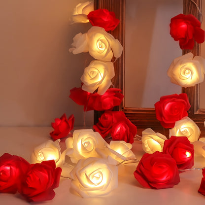 Guirnalda de Luces Rosas LED Batería Regalo San Valentín Decoración