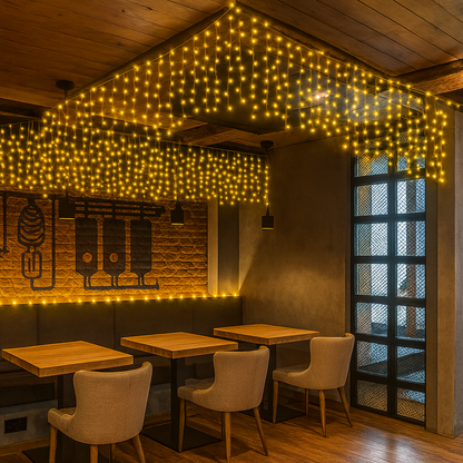 Lichtervorhang Indoor Outdoor LED Dekobeleuchtung Hängeleuchte