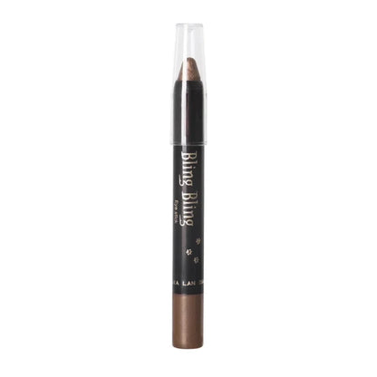 Lápiz de sombra de ojos con brillo, resistente al agua para maquillaje