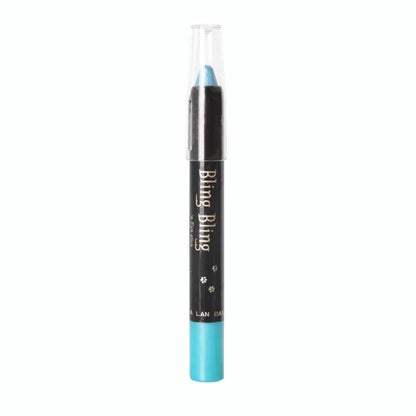 Lápiz de sombra de ojos con brillo, resistente al agua para maquillaje